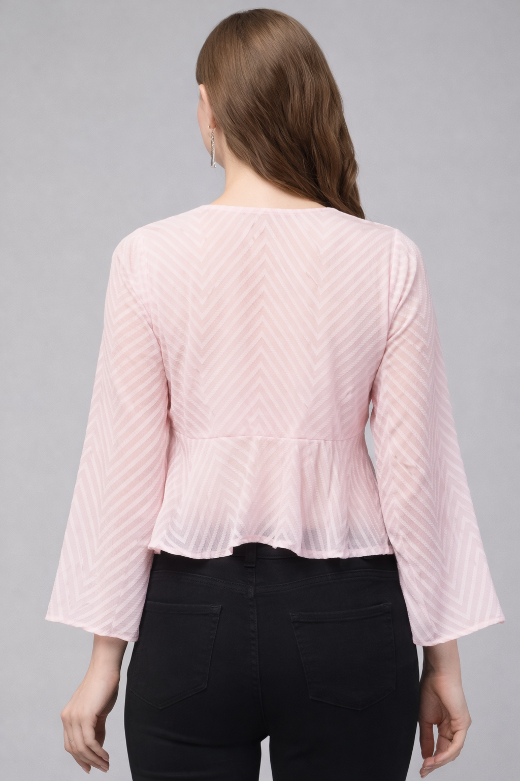 Baby Pink Imported Fabric Crop Top