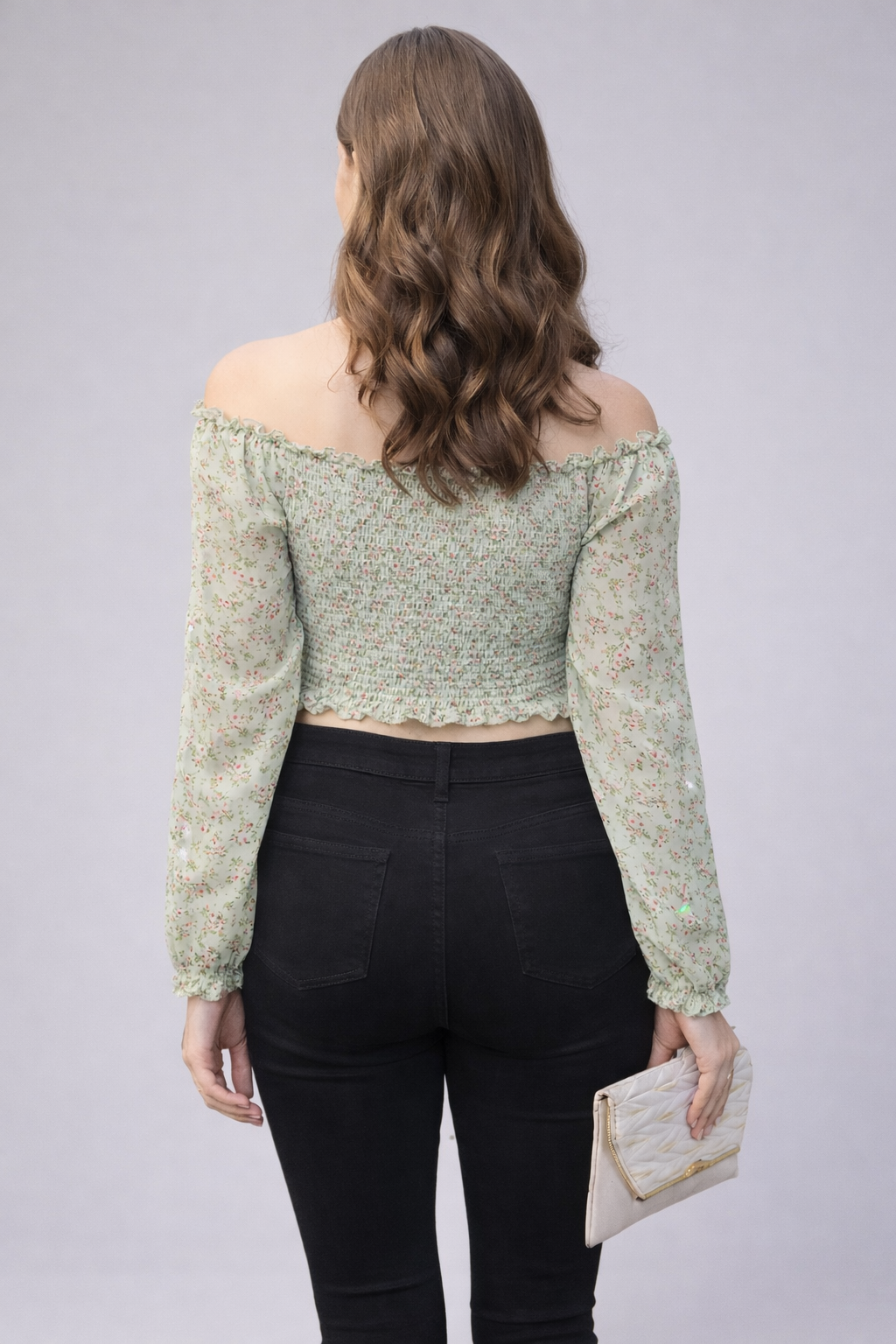 Smocking Work Crop Top