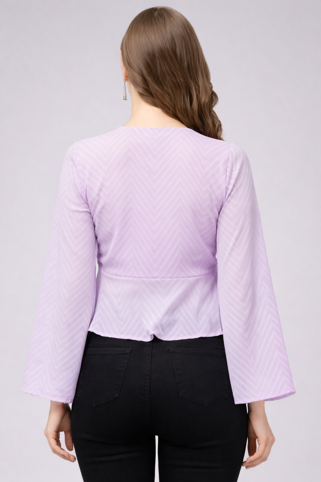 Purple Imported Fabric Crop Top