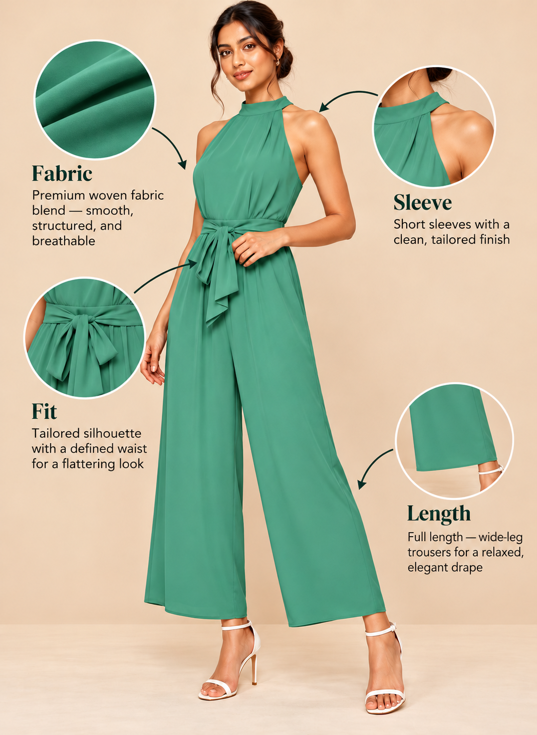Sage Green Designer Jumpsuit