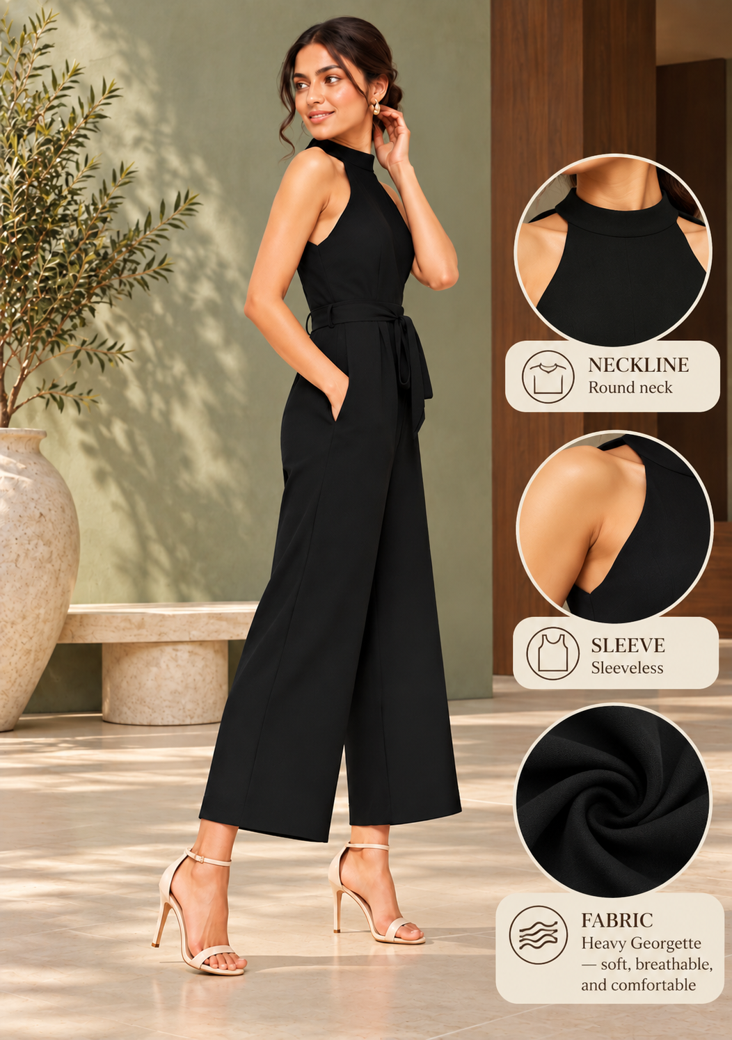 Black Designer Jumpsuit