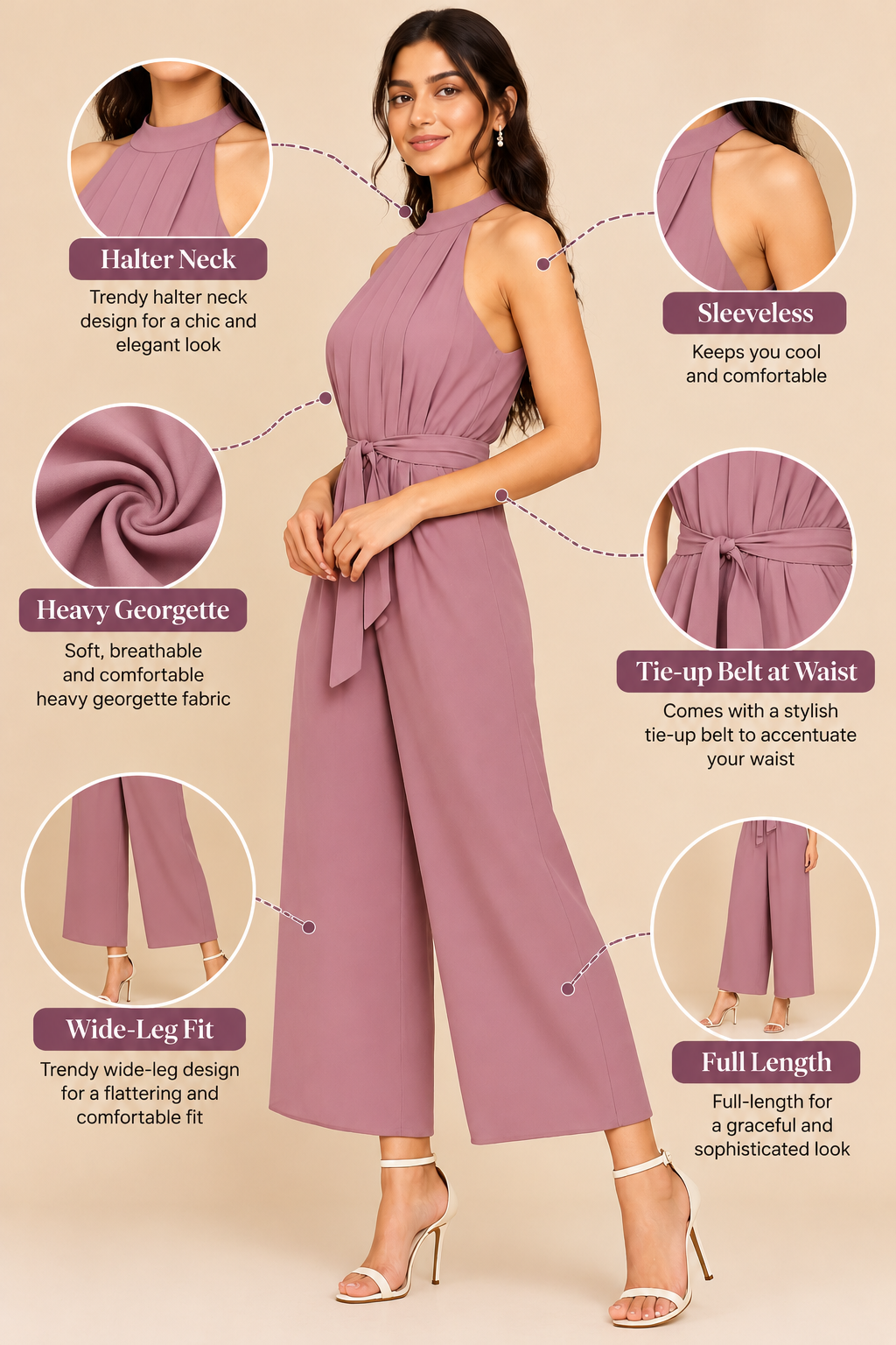 Pink Designer Jumpsuit