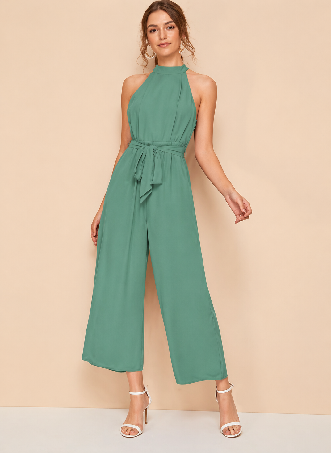 Sage Green Designer Jumpsuit