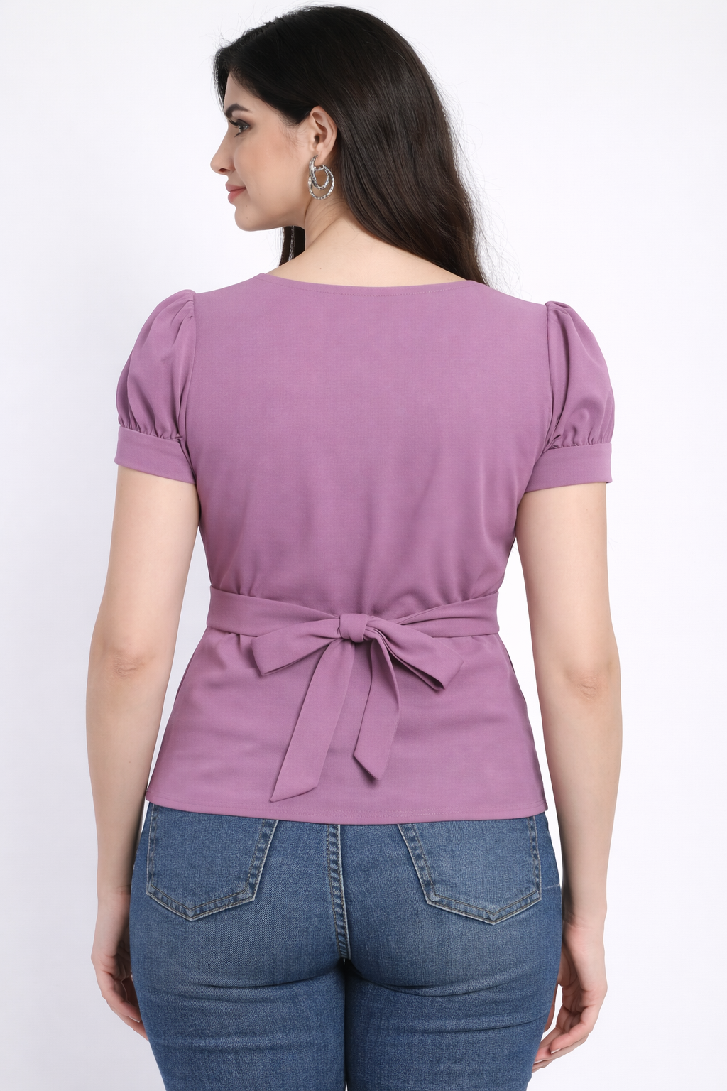 Purple Cotton Blended Top