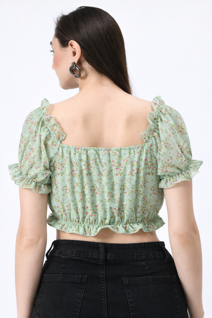Crop Top With Ribbon
