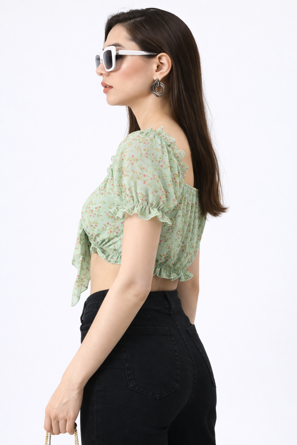 Crop Top With Ribbon