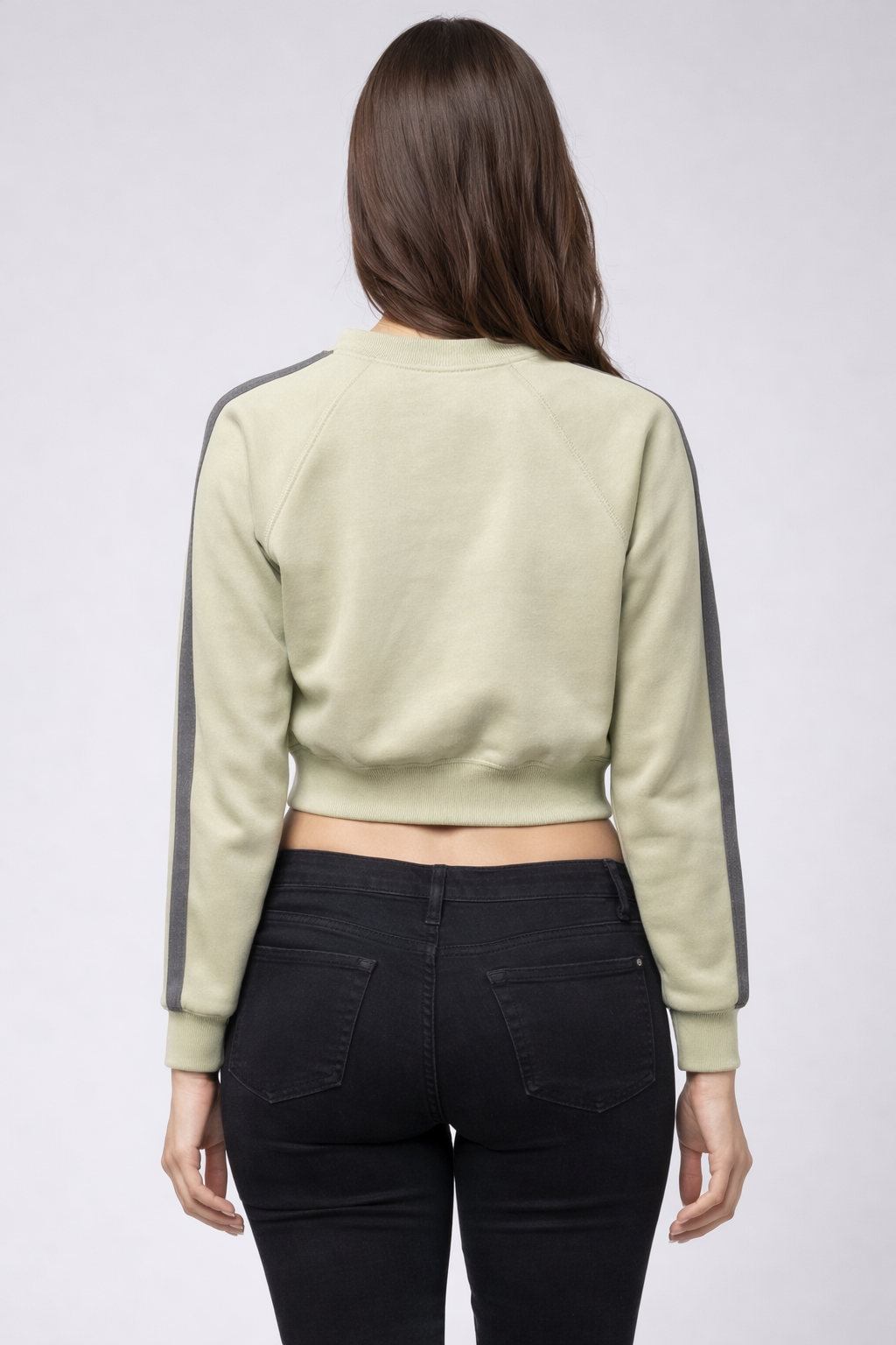 Olive Green Fleece Fabric Sweat Shirt