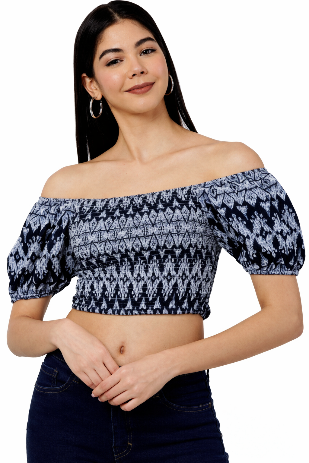 Blue Smoke Work American Crepe Crop Top