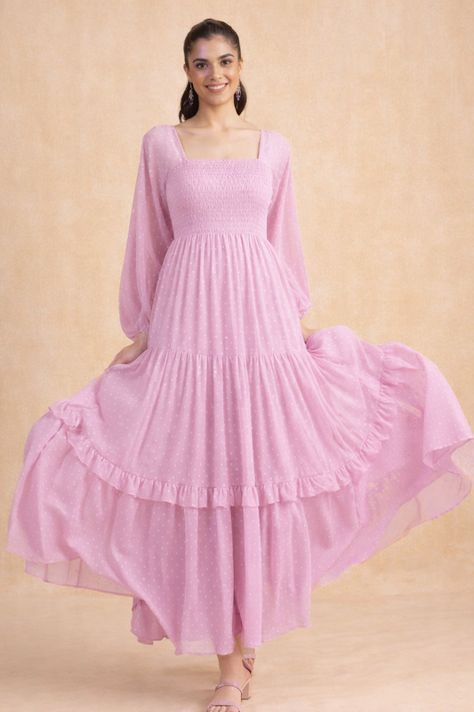 Pink Middi Dress