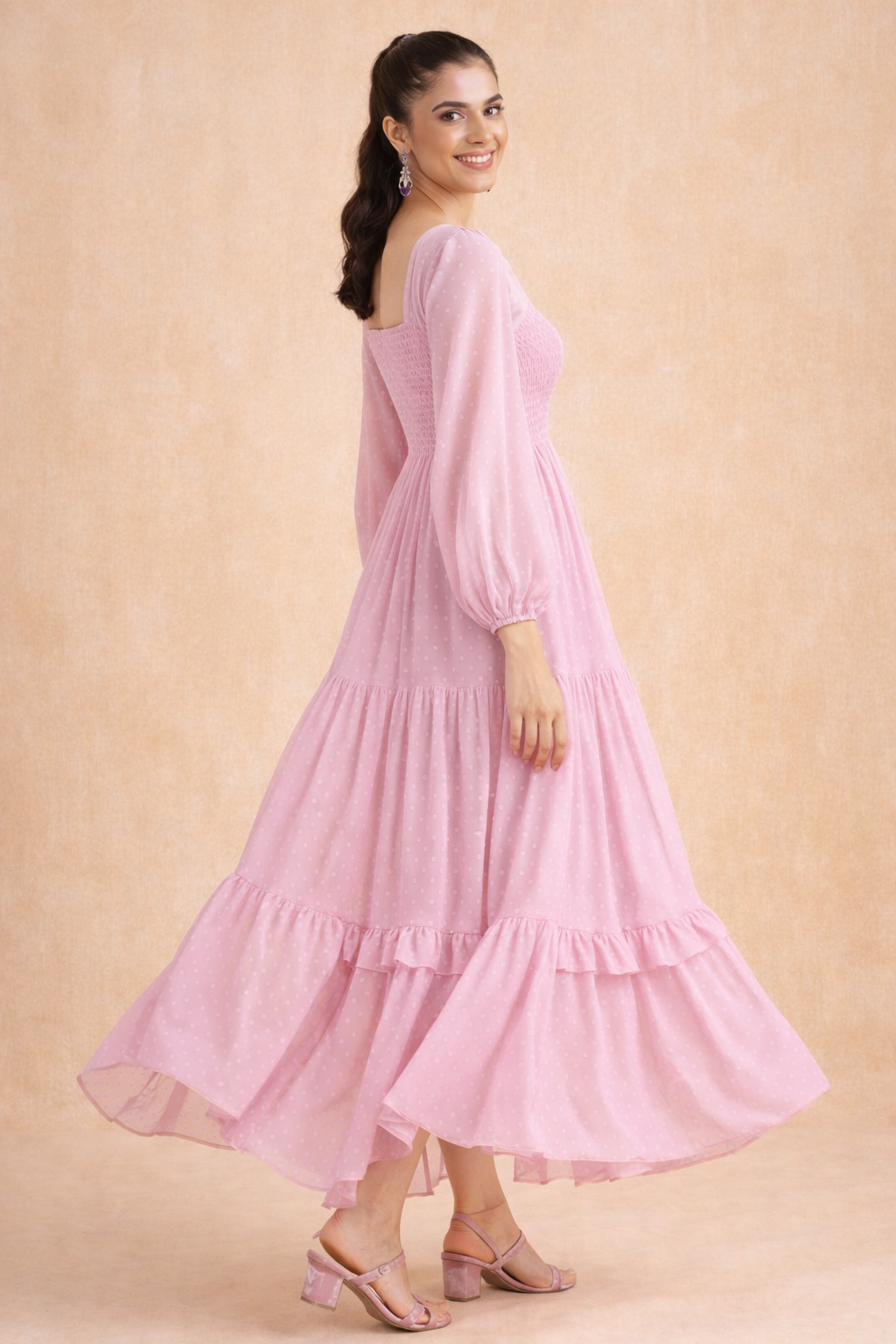 Pink Middi Dress