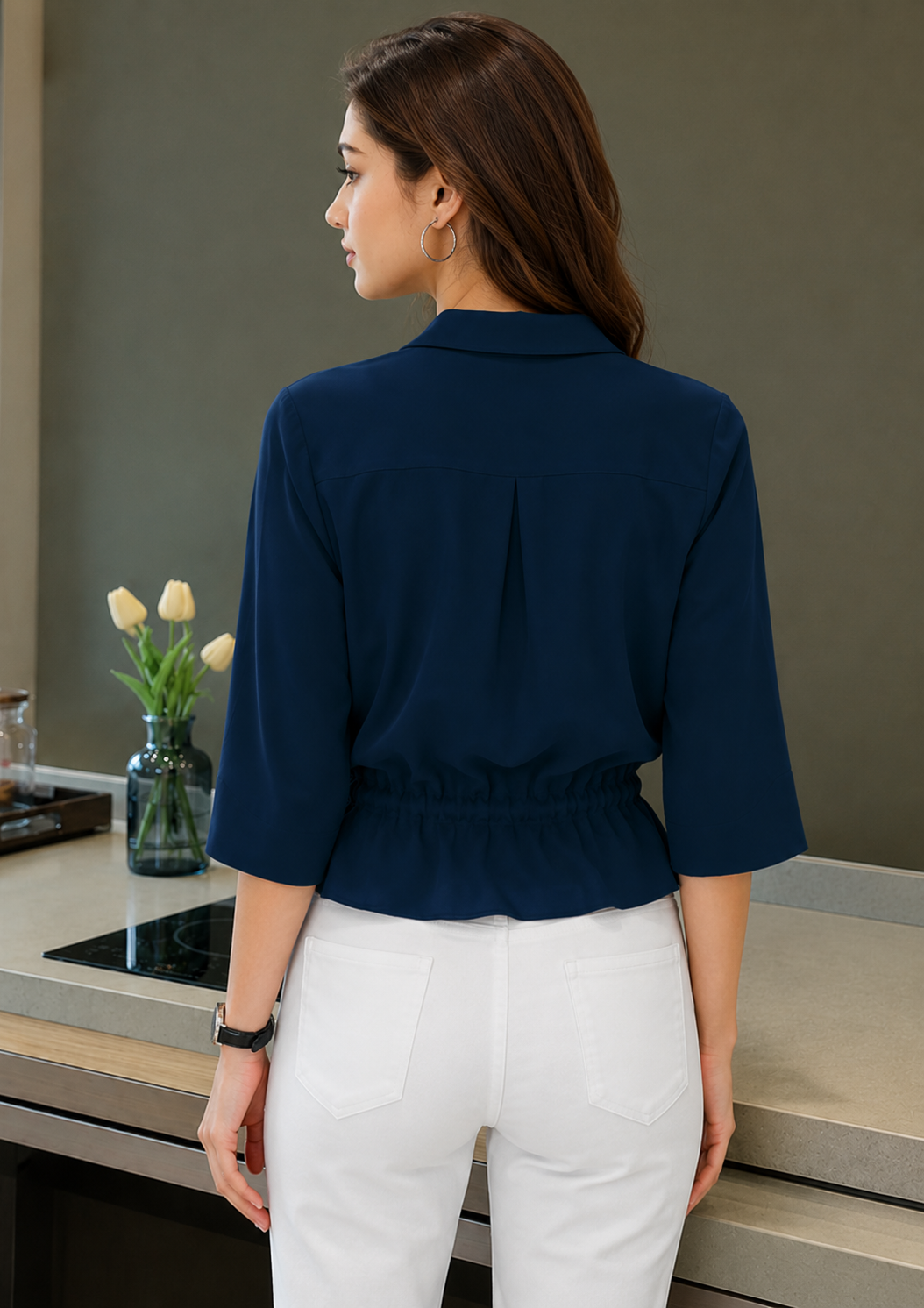 Premium Vista Navy Blue Top