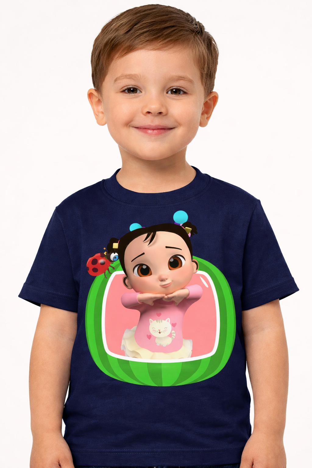 Cocomelon Navy Blue Unisex T-shirt for Kids