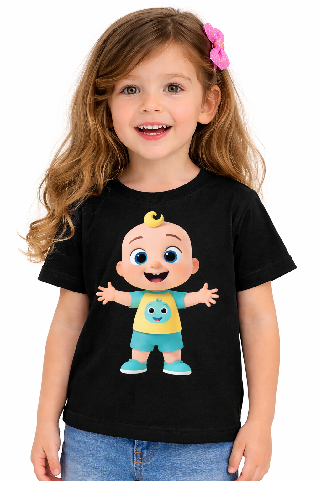Cocomelon Black Unisex T-shirt for Kids