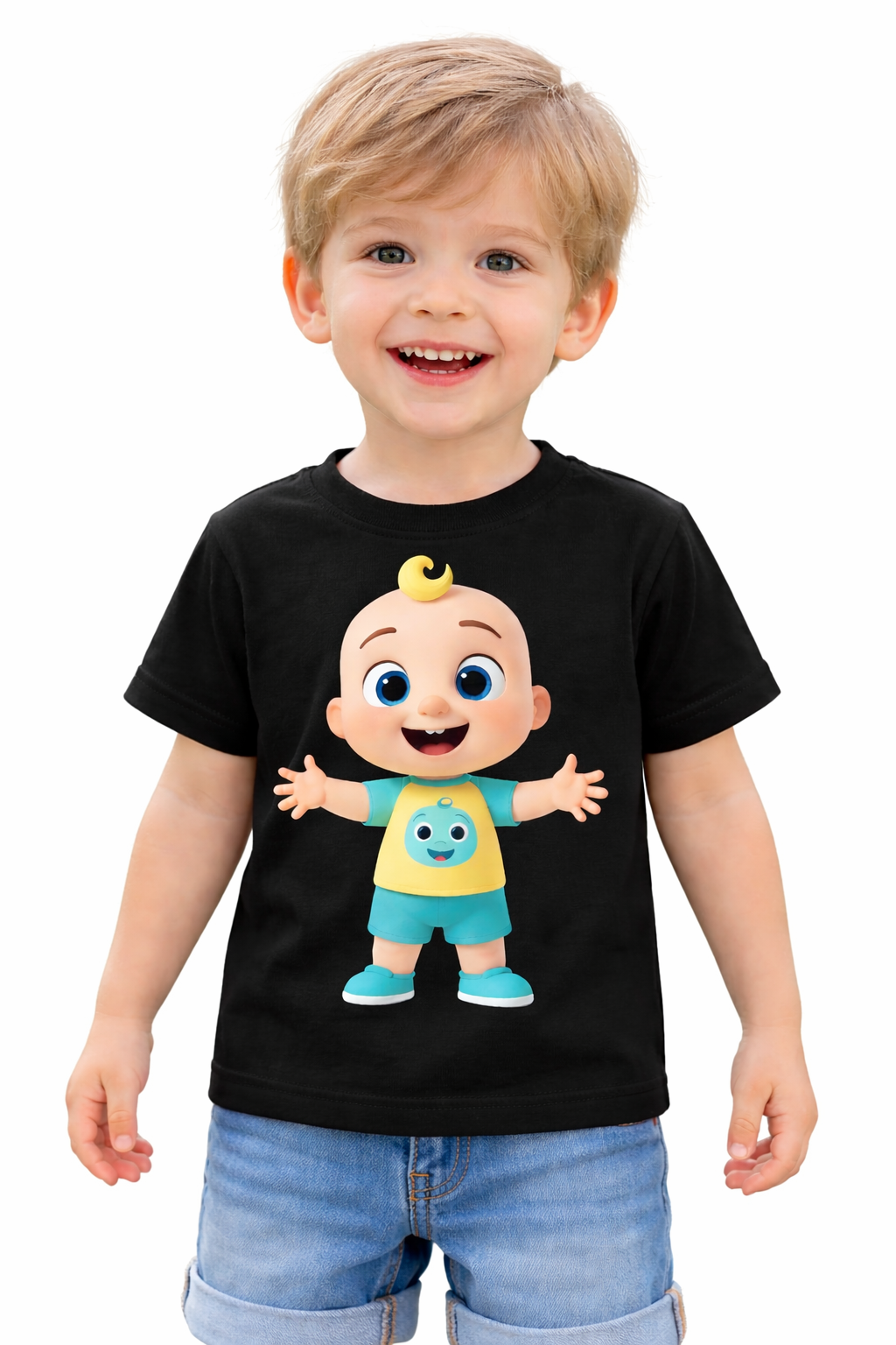 Cocomelon Black Unisex T-shirt for Kids