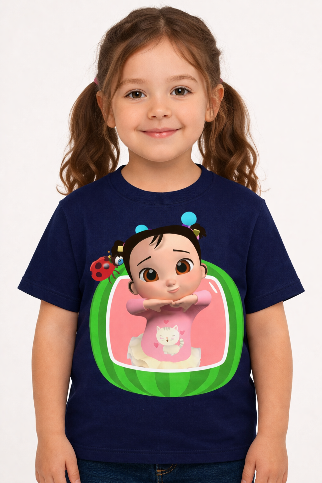 Cocomelon Navy Blue Unisex T-shirt for Kids